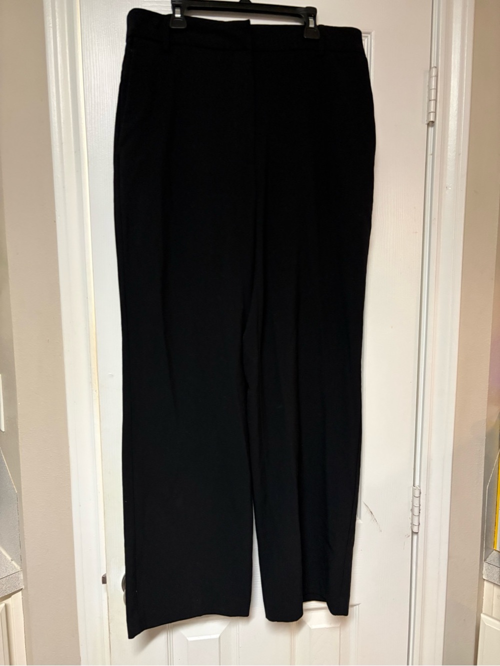 by & by Black Flat Front Hook & Bar Zip Career Dress Pants Size 12